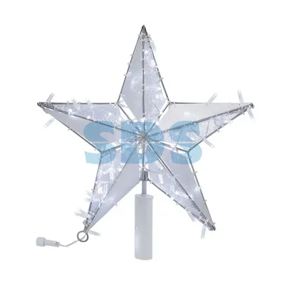 Светодиодная фигура «Звезда» 50 см, 80 светодиодов, с трубой и подвесом, цвет свечения белый NEON-NIGHT