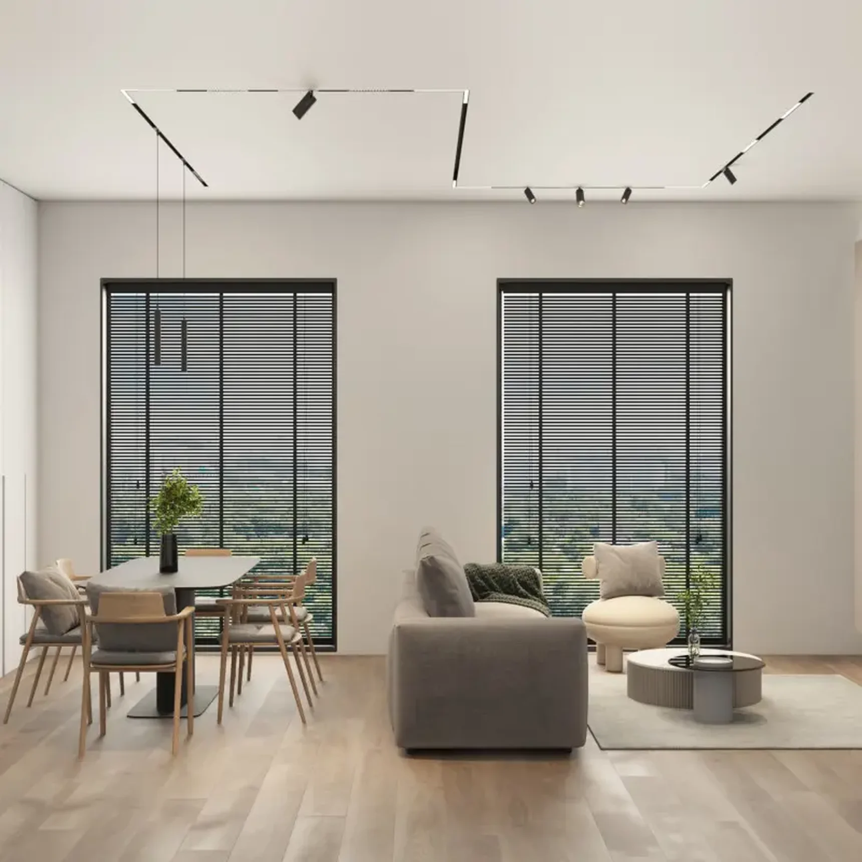 Подвесной трековый светильник SIMPLE SPOT DK8208-BK