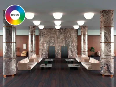 Светильник настенно-потолочный Полусфера SEMISPHERE_S (E27) 80 IP40 RGBW (set)