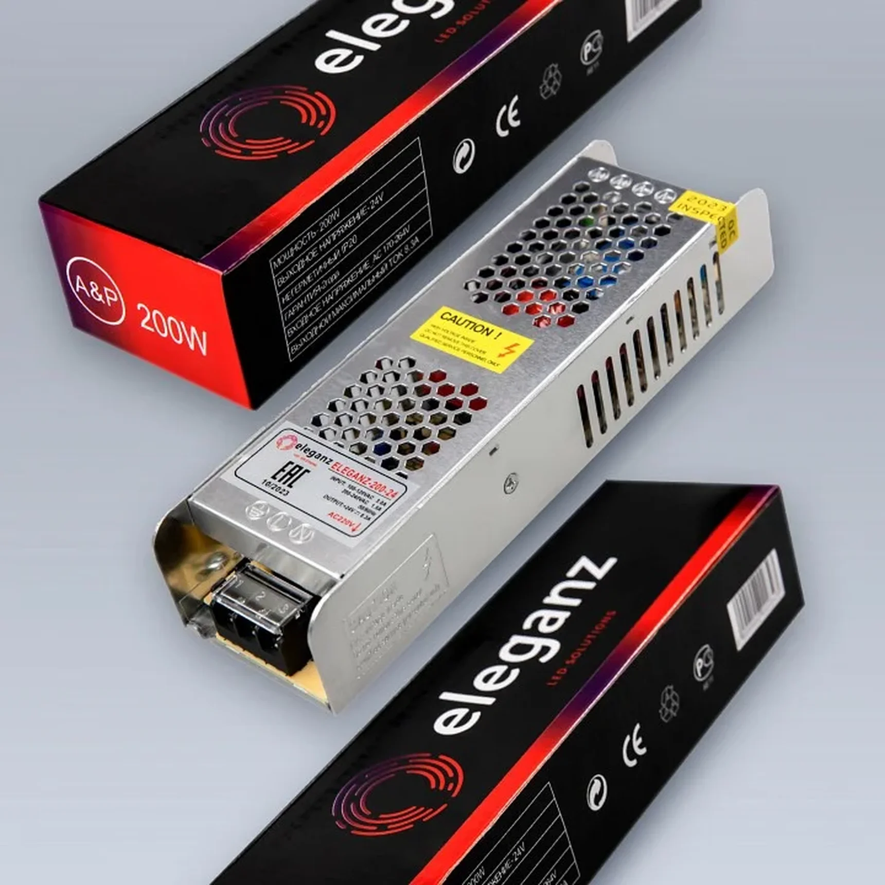 24V Блок питания 200W негерм., узкий IP44
