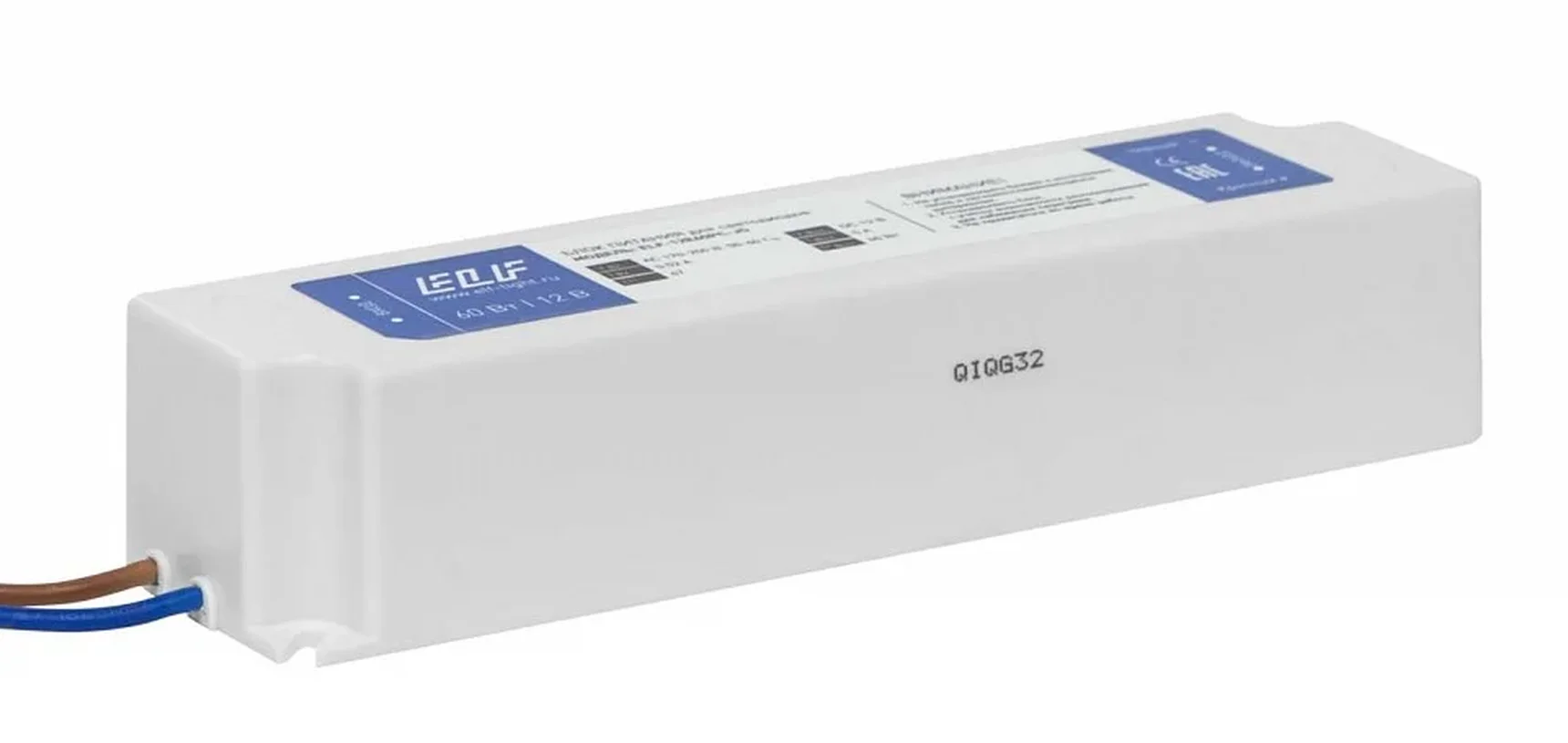 Блок питания ELF, 12В, 60Вт, пластик, IP67, ELF-12E60PC-JO