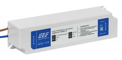 Блок питания ELF, 12В, 60Вт, пластик, IP67, ELF-12E60PC-JO
