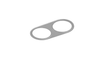 Рамка двойная для серии COMBO 4, круглая, белая, COMBO-4R2-WH