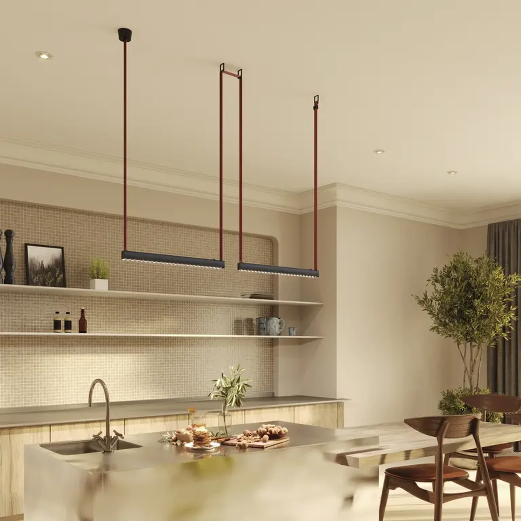 Подвесной светильник Points Parity 3000K 24Вт 40° белый, TR128B-24W3K-M-B