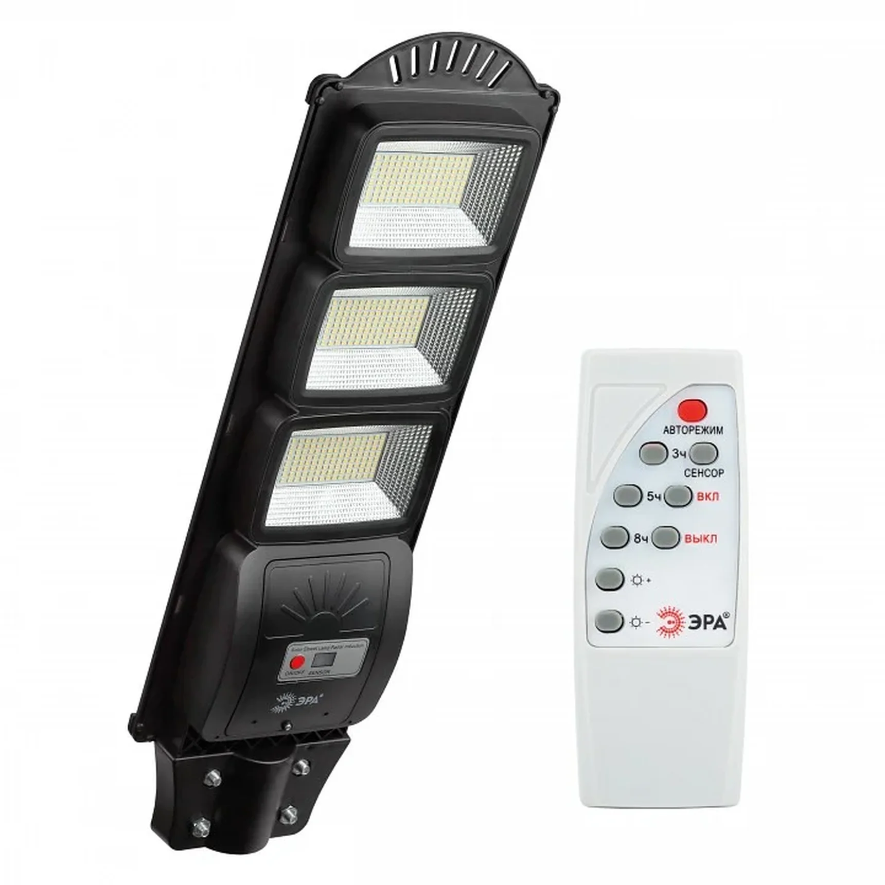 Консольный светильник на солнечной батарее,SMD, 60W, с датч. движ., ПДУ,1000lm, 5000К, IP65