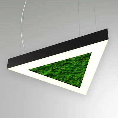 Светильник RVE-LBX-MOSS-TRIO-400 Треугольник со мхом 400x346x100мм