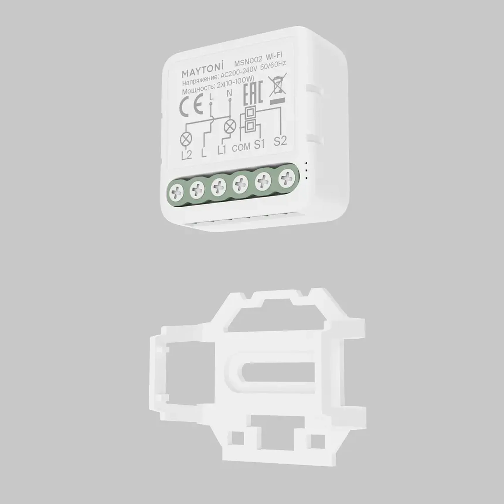 Wi-Fi выключатель двухканальный (без нуля), MSN002