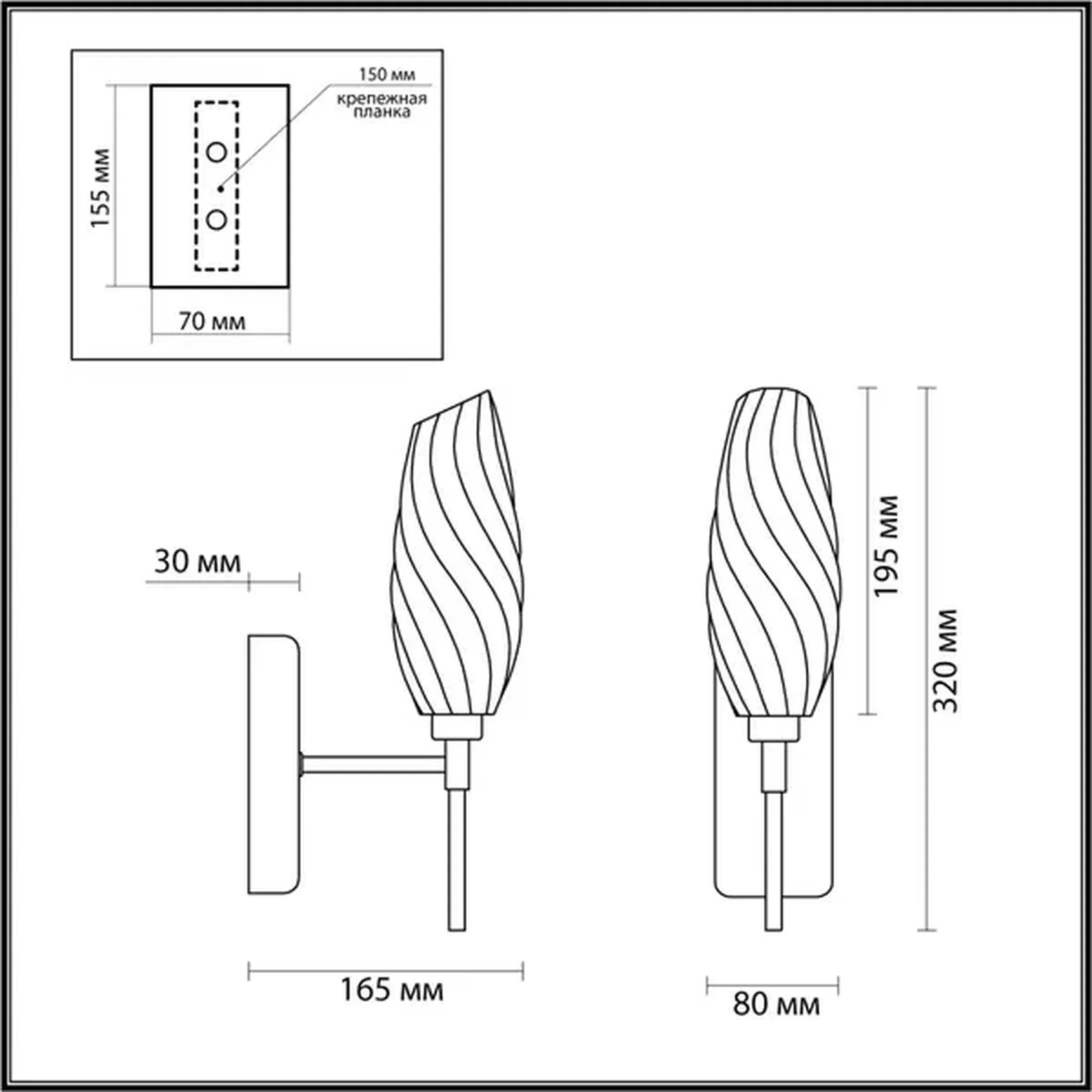 6518/1W MODERNI LN23 105 золотой Бра G9 1*40W 220V SHIVON