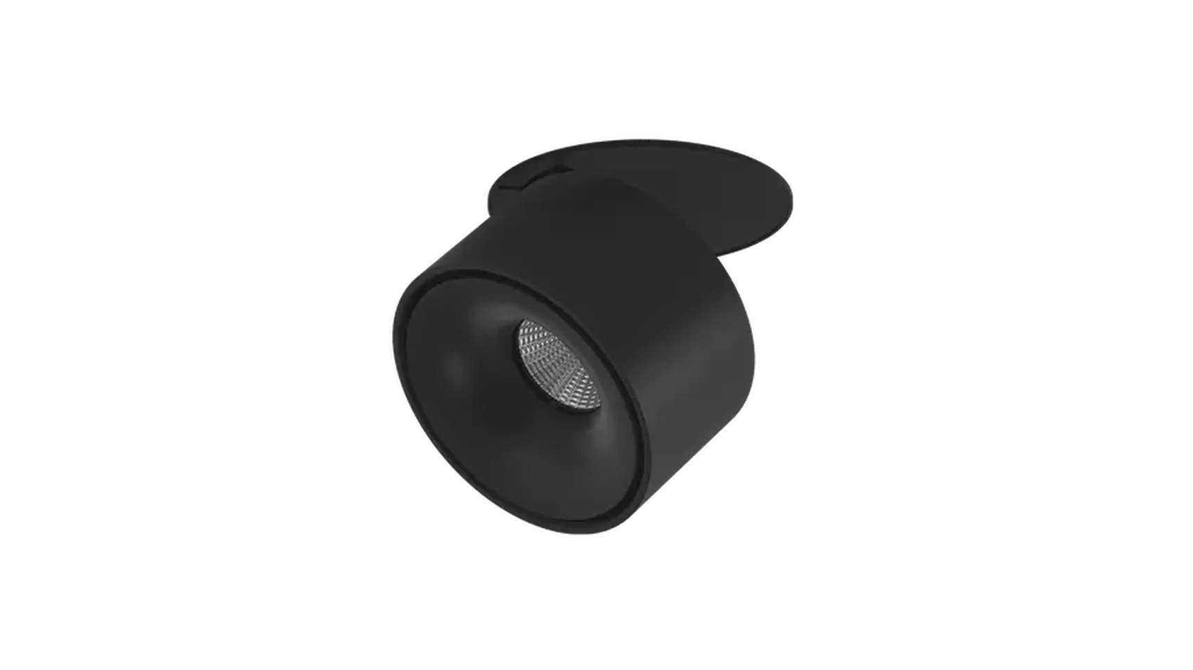 Светильник светодиодный потолочный встраиваемый наклонно-поворотный, серия I, Черный, 15Вт, IP20, Нейтральный белый (4000К), I-RC-BL-NW