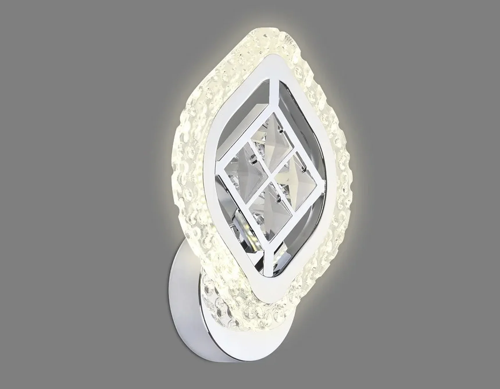 Настенный светодиодный светильник с хрусталем FA279 CH хром 12W 240*170*60