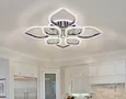 Потолочный светодиодный светильник с пультом FA283/4+4 CH хром 147W 750*750*120 (ПДУ РАДИО 2.4G)