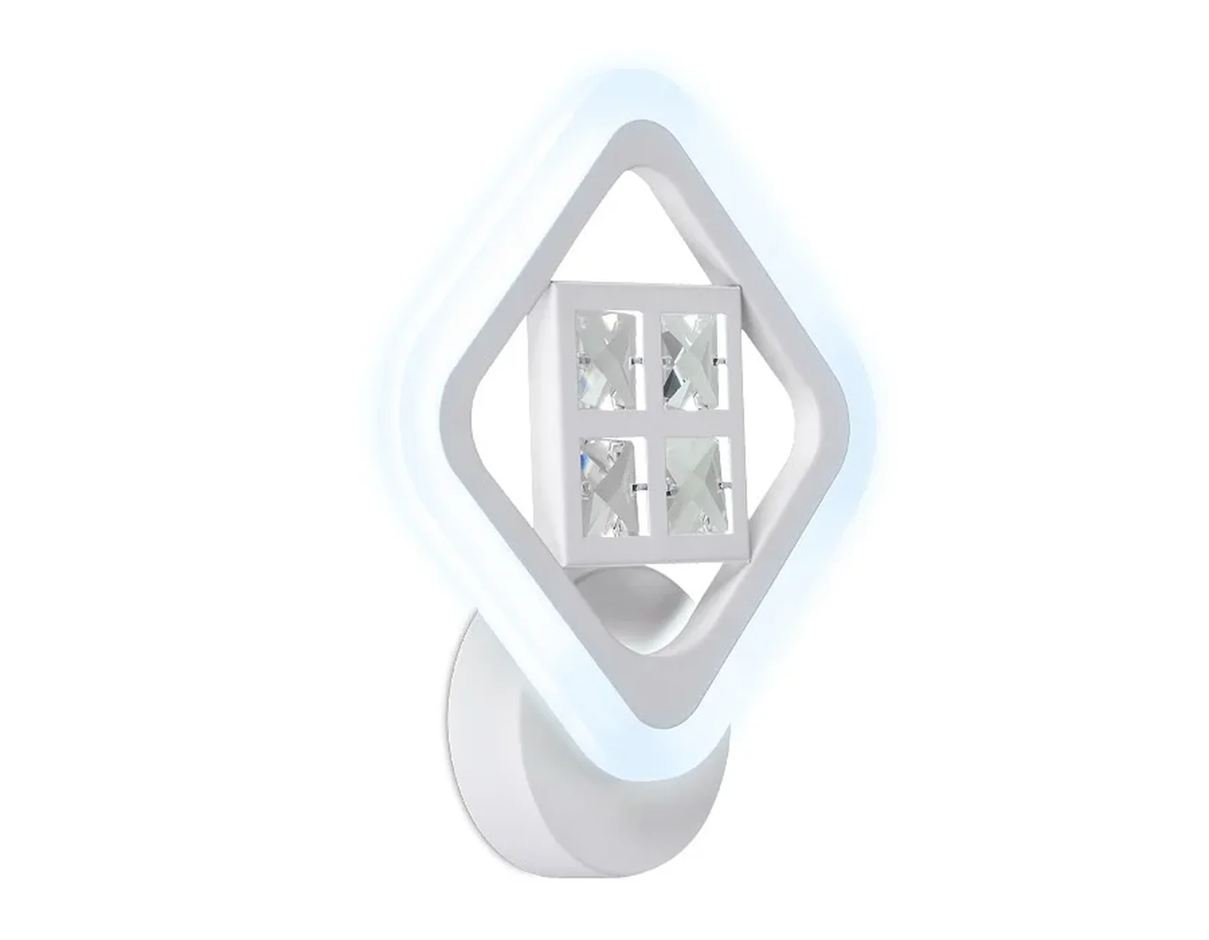 Настенный светодиодный светильник с хрусталем FA284 WH белый 15W 260*230*60