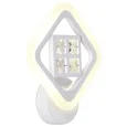 Настенный светодиодный светильник с хрусталем FA284 WH белый 15W 260*230*60