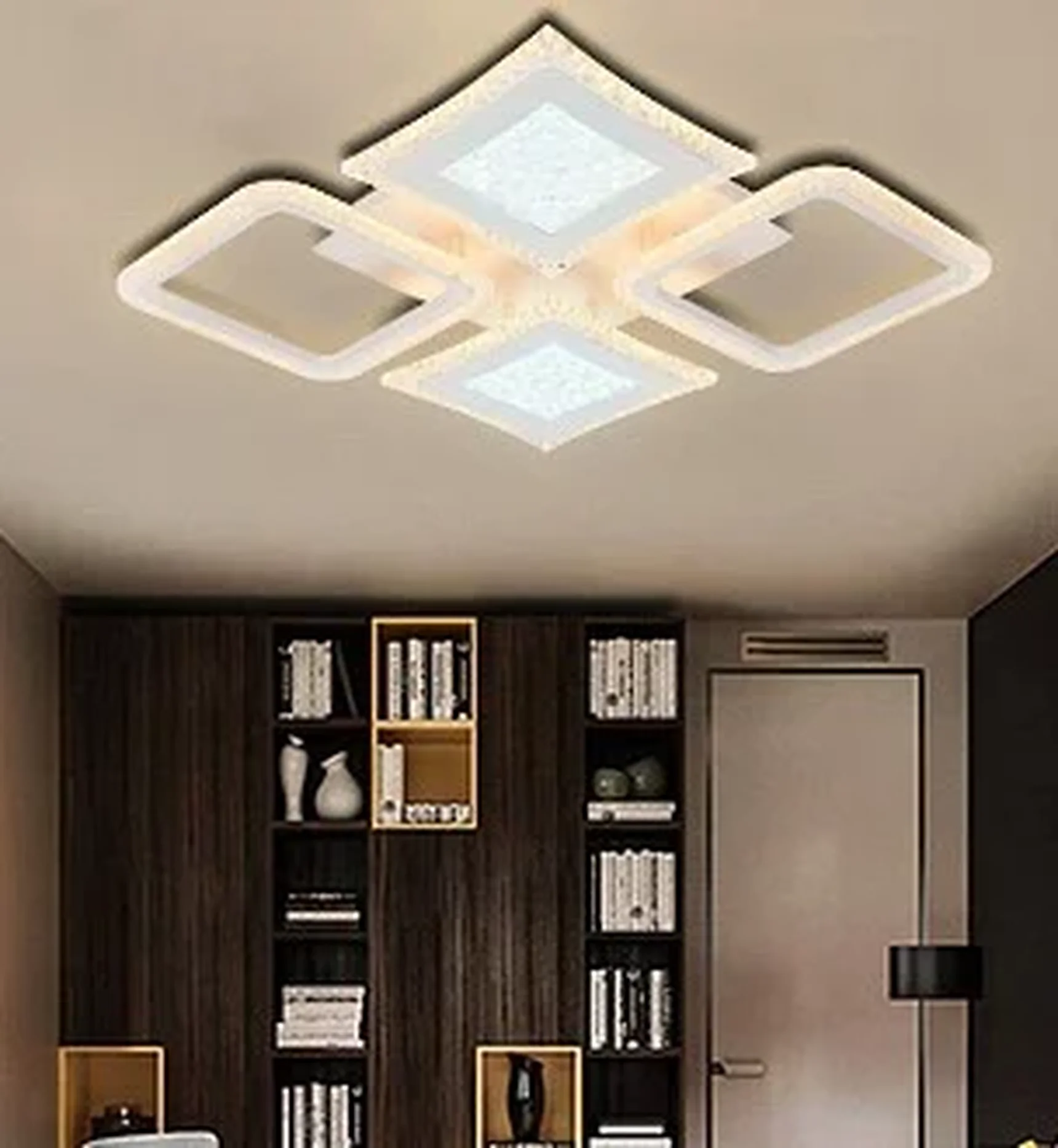 Потолочный светодиодный светильник с пультом FA430/4 WH белый 112W 750*670*80 (ПДУ РАДИО 2.4G)