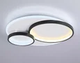 Настенно-потолочный светодиодный светильник с пультом FA7719 WH/BK белый/черный 3000K-6400K 64W 490*470*90 (ПДУ РАДИО 2.4G)