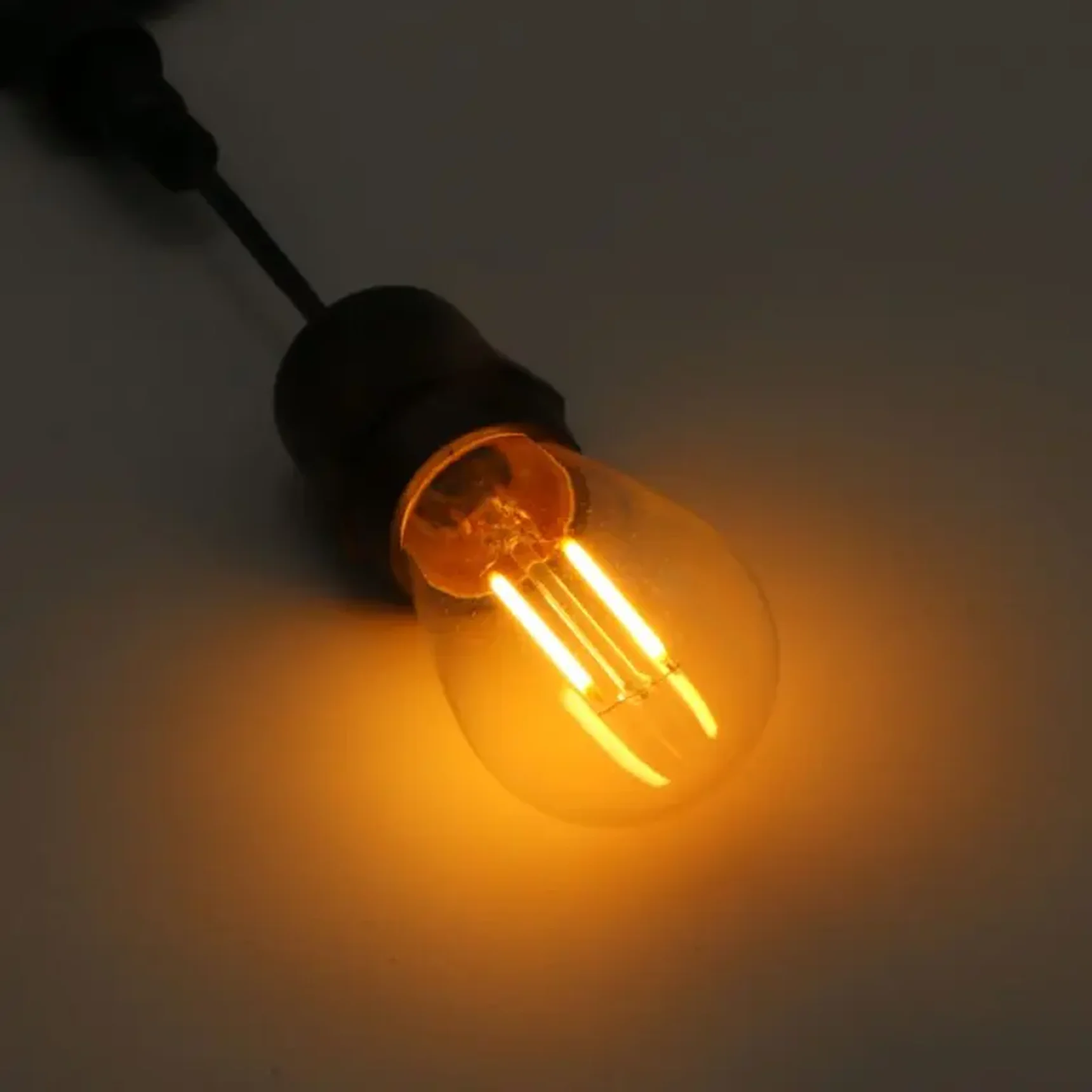 Лампа Филаментная H60 мм 220В, Цоколь E27, 2 Вт, Тепло-белая, 2200К