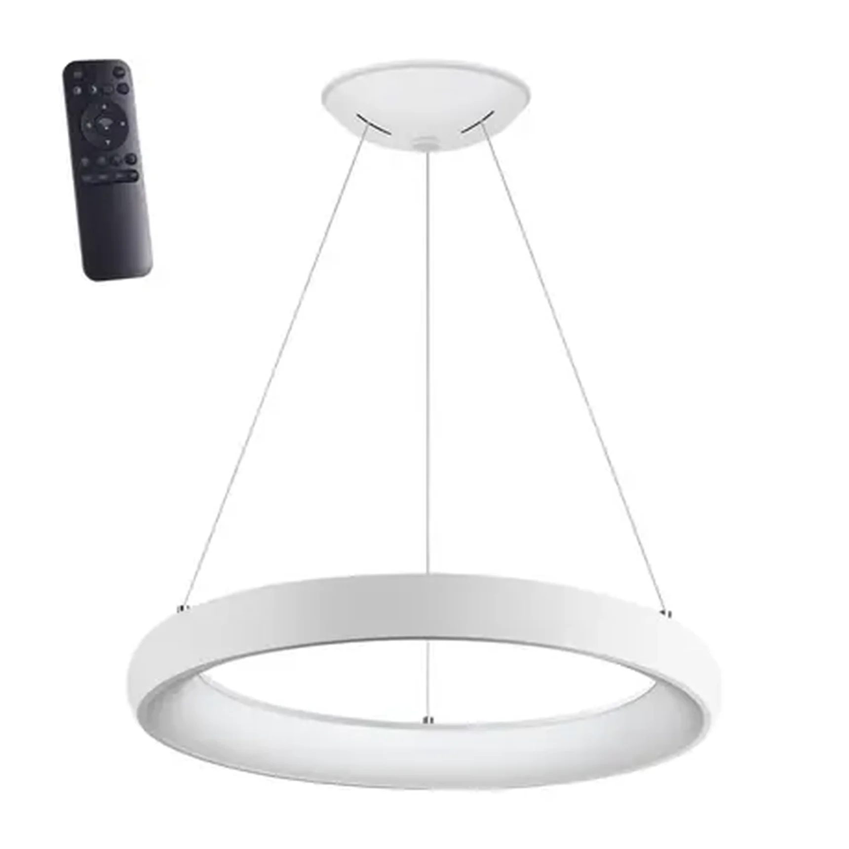 359032 OVER NT23 166 белый Светильник подвесной диммируемый, в комплекте пульт ДУ (2.4G) IP20 LED 3000К~6000К 60W 85-265V FOLD