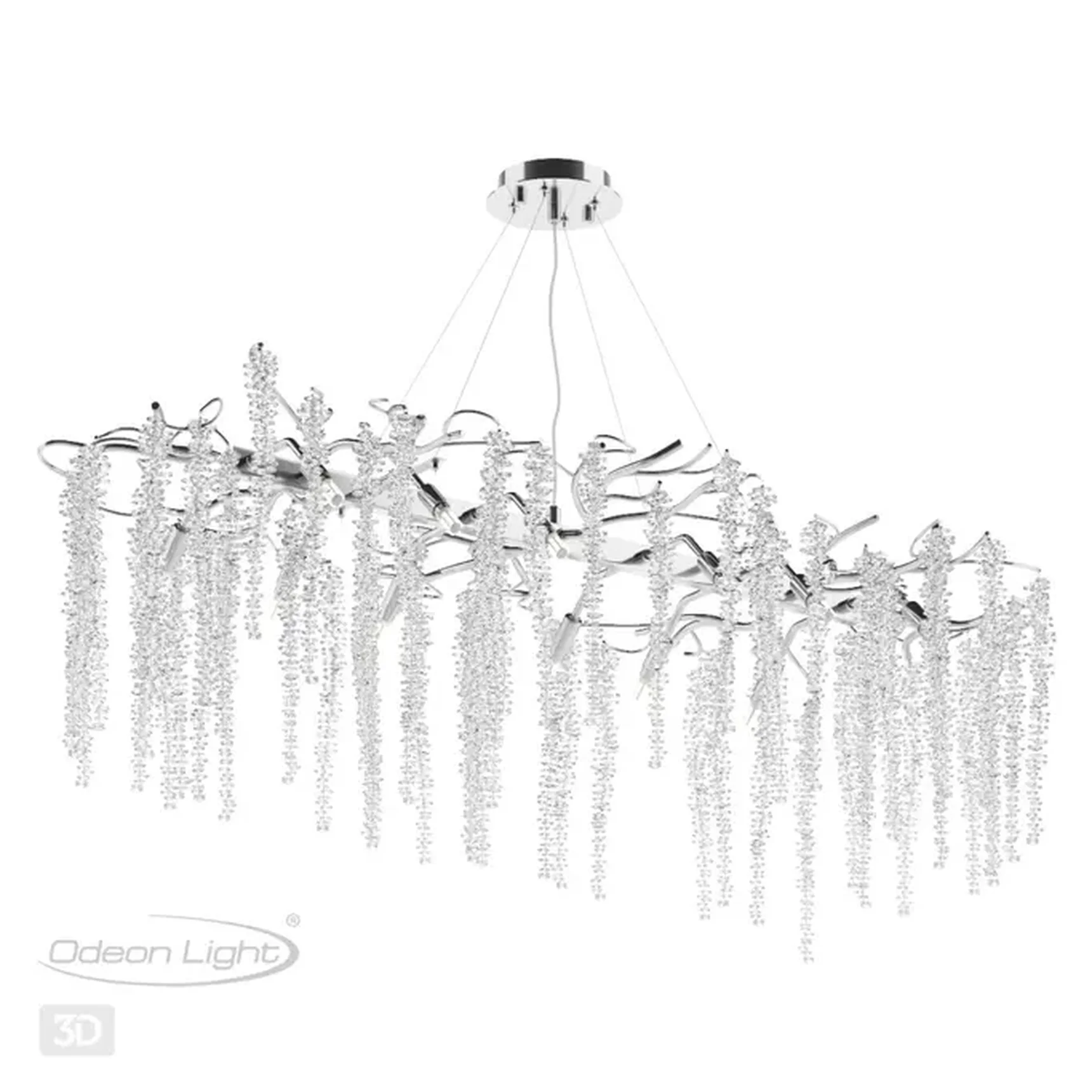 5004/12 HALL ODL23 636 серебристый/прозрачный металл/хрусталь Люстра G9 12*40W BANCHE