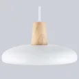 Светильник светодиодный подвесной FL4838 WH/WD белый/дерево 24W 3000-6000K D200*800 (без ПДУ)