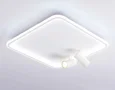 Потолочный светодиодный светильник с пультом управления FL5114/1+2 WH белый 97W 3000K-6400K 480*480*130 (ПДУ ИК)