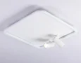 Потолочный светодиодный светильник с пультом управления FL5114/1+2 WH белый 97W 3000K-6400K 480*480*130 (ПДУ ИК)