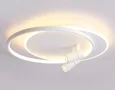 Настенно-потолочный светодиодный светильник с пультом FL51391/1+2 WH белый 3000K-6400K 65W 560*480*120 (ПДУ РАДИО 2.4G)