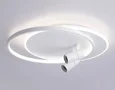 Настенно-потолочный светодиодный светильник с пультом FL51391/1+2 WH белый 3000K-6400K 65W 560*480*120 (ПДУ РАДИО 2.4G)