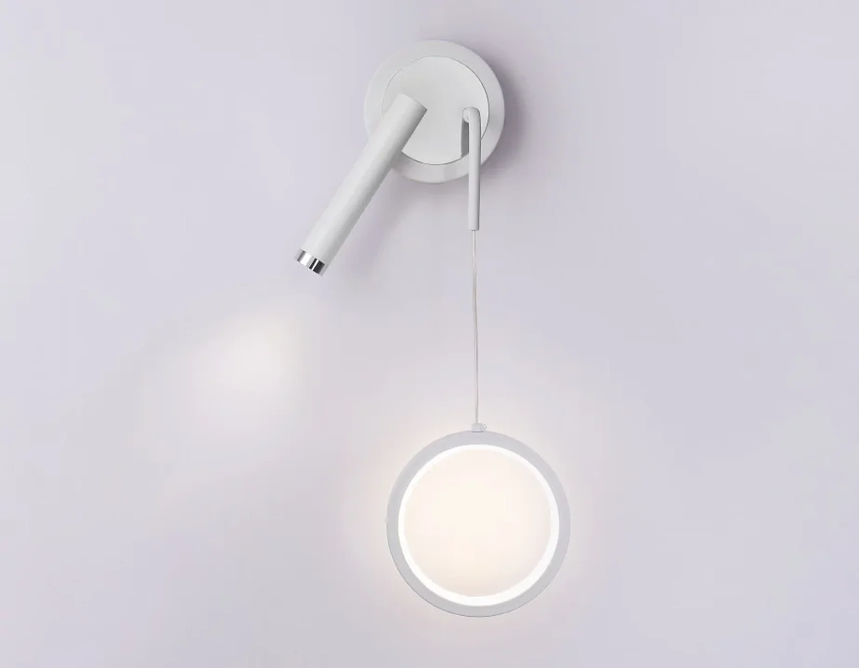 Настенный светодиодный светильник FL51651/1+1 WH/CH белый/хром 10W 4200K 500*227*90