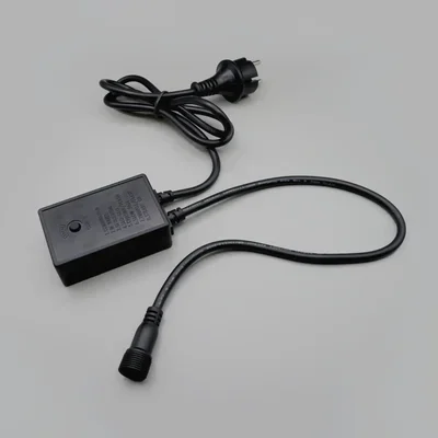 Блок питания с контроллером для гирлянд 5-pin INOXHUB, 220В, 1.5м, ЧЕРНЫЙ провод