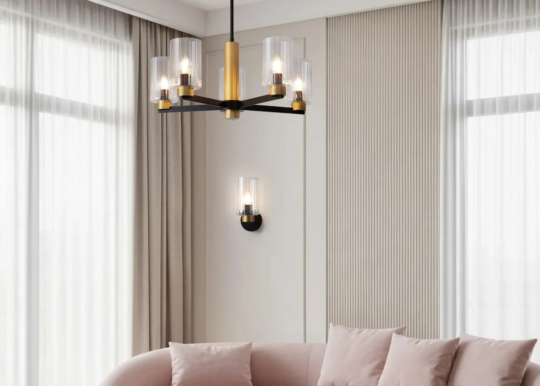 Потолочный светильник Ombre, FR2051CL-05BBS