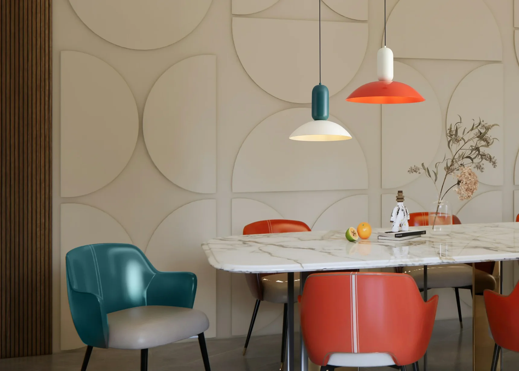 Одинарный подвесной светильник Lotus, FR5551PL-01WG