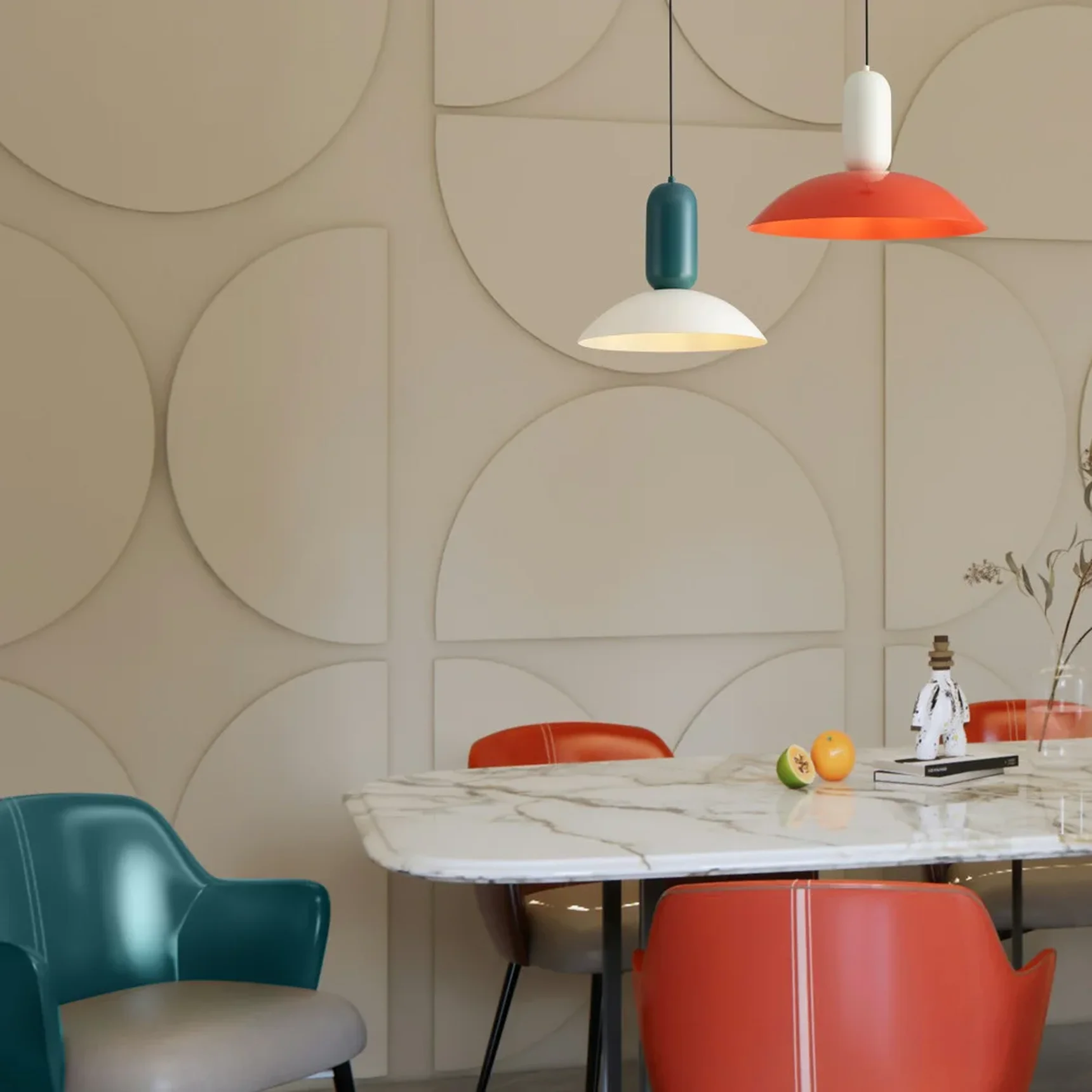 Одинарный подвесной светильник Lotus, FR5551PL-01WR