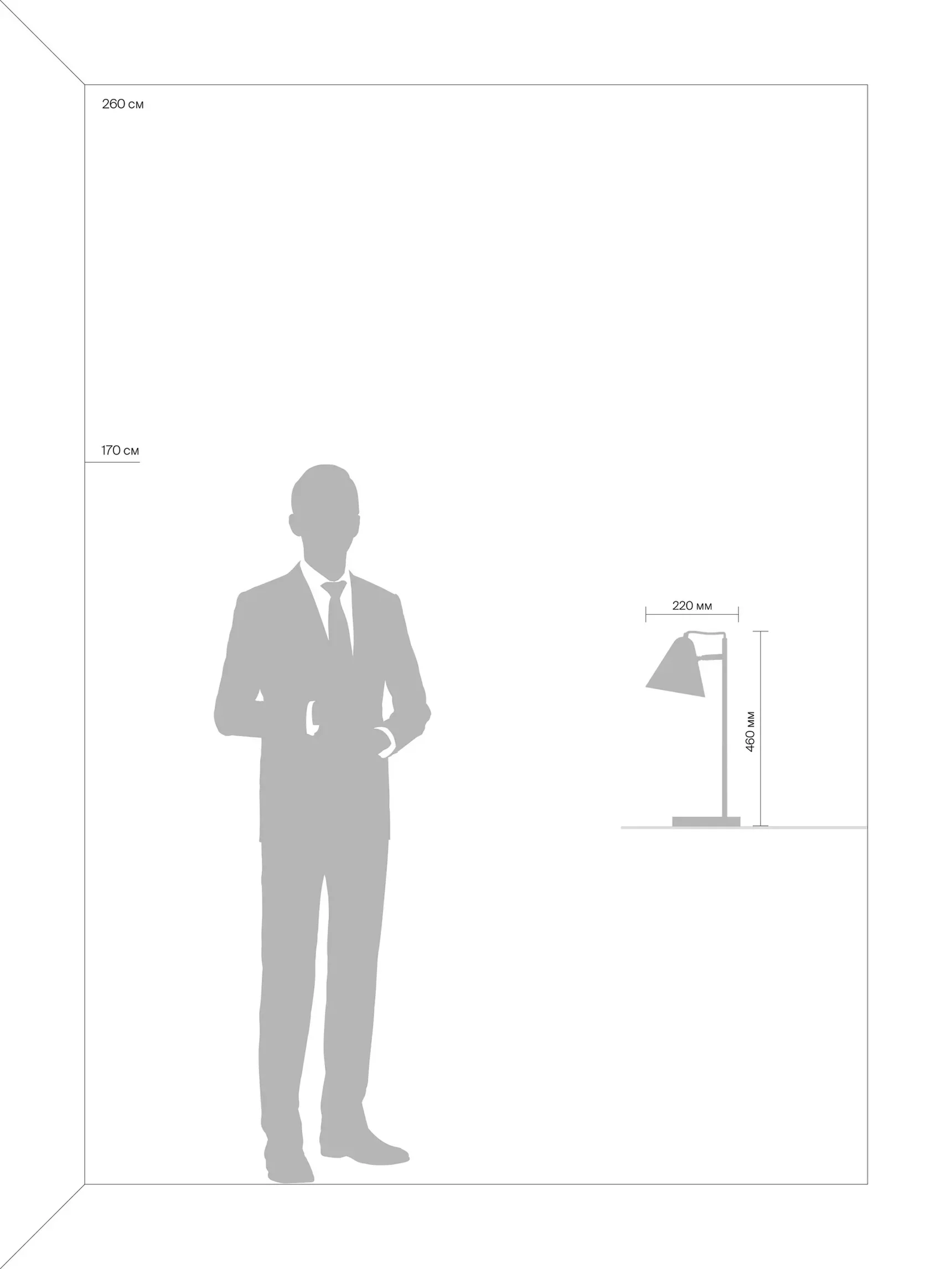 Настольный светильник Falke Market, FR8001TL-01WG