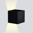 Настенный светодиодный светильник FW138 BK/S черный/песок LED 3000K 10W 100*100*100