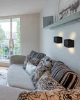 Настенный светодиодный светильник FW138 BK/S черный/песок LED 3000K 10W 100*100*100