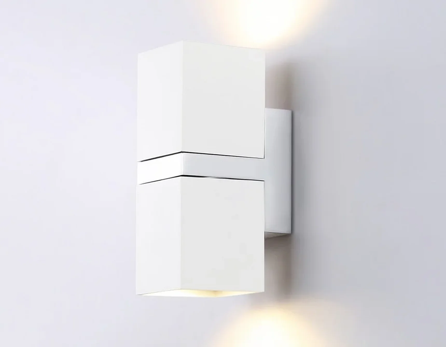 Настенный светильник FW245/2 WH/CH белый/хром GU10*2 max 12W 155*61*80