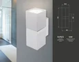 Настенный светильник FW245/2 WH/CH белый/хром GU10*2 max 12W 155*61*80