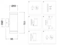 Настенный светильник со сменной лампой GU10 и акрилом FW2488/2 WH белый GU10/2 max 12W 170*55*95
