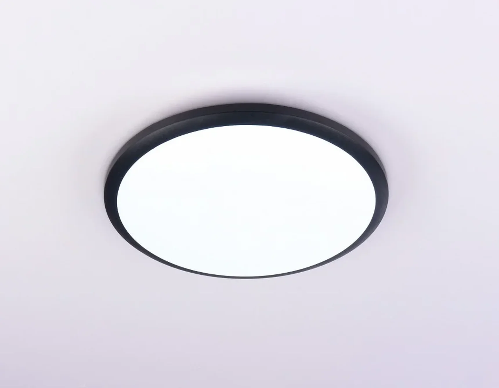 Потолочный светодиодный светильник FZ1233 BK черный IP44 22W 6400К D260*55 (Без ПДУ)
