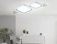 Потолочный светодиодный светильник FZ1250 WH/GR белый/серый 18W 5000K 250*250*60 (Без ПДУ)