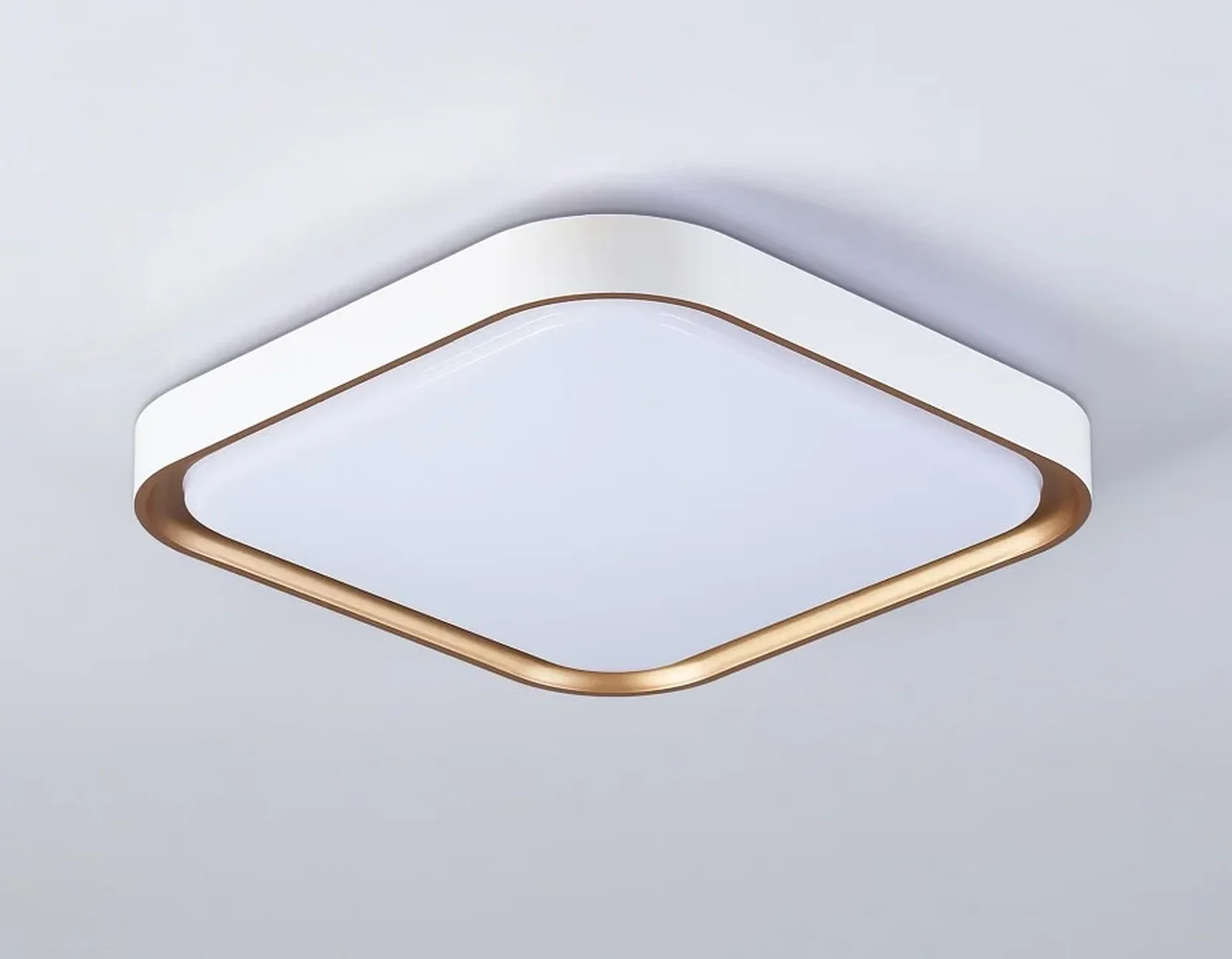 Потолочный светодиодный светильник FZ1253 WH/GD белый/золото 18W 5000K 250*250*60 (Без ПДУ)