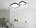 Потолочный светодиодный светильникFZ1262 BK черный 18W 5000K 250*250*60 (Без ПДУ)