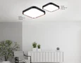 Потолочный светодиодный светильник FZ1265 BK/PGD черный/золото розовое 18W 5000K 250*250*60 (Без ПДУ)