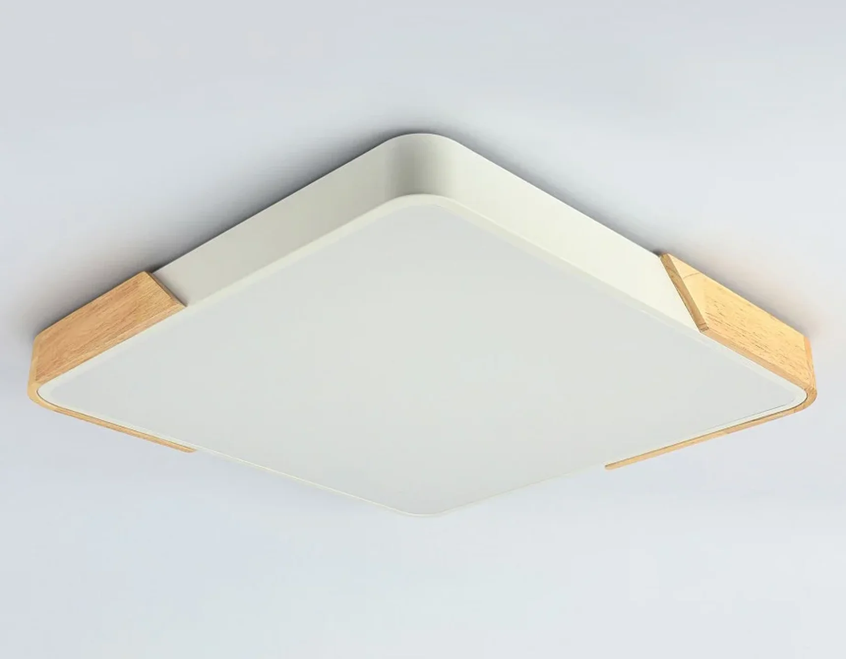 Потолочный светодиодный светильник FZ1312 WH/LW белый/светлое дерево 36W 5000K 400*400*50 (без ПДУ)