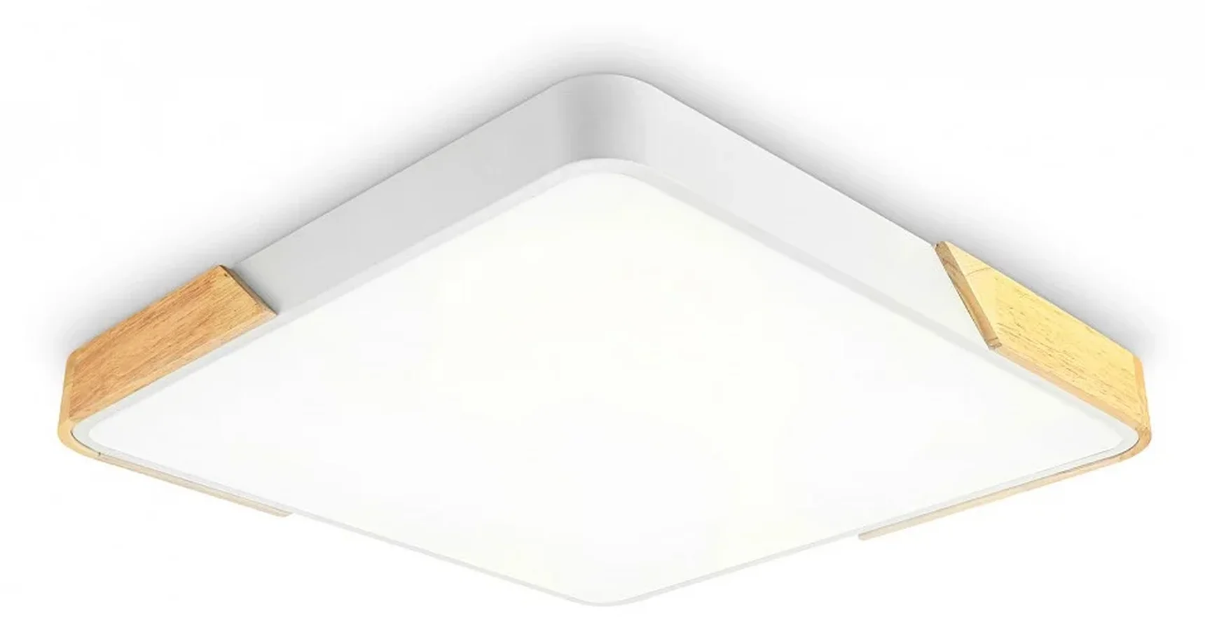 Потолочный светодиодный светильник FZ1313 WH/LW белый/светлое дерево 45W 5000K 500*500*50 (без ПДУ)