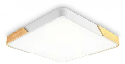 Потолочный светодиодный светильник FZ1313 WH/LW белый/светлое дерево 45W 5000K 500*500*50 (без ПДУ)