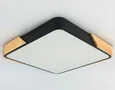 Потолочный светодиодный светильник FZ1317 BK/LW черный/светлое дерево 45W 5000K 500*500*50 (без ПДУ)