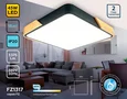 Потолочный светодиодный светильник FZ1317 BK/LW черный/светлое дерево 45W 5000K 500*500*50 (без ПДУ)