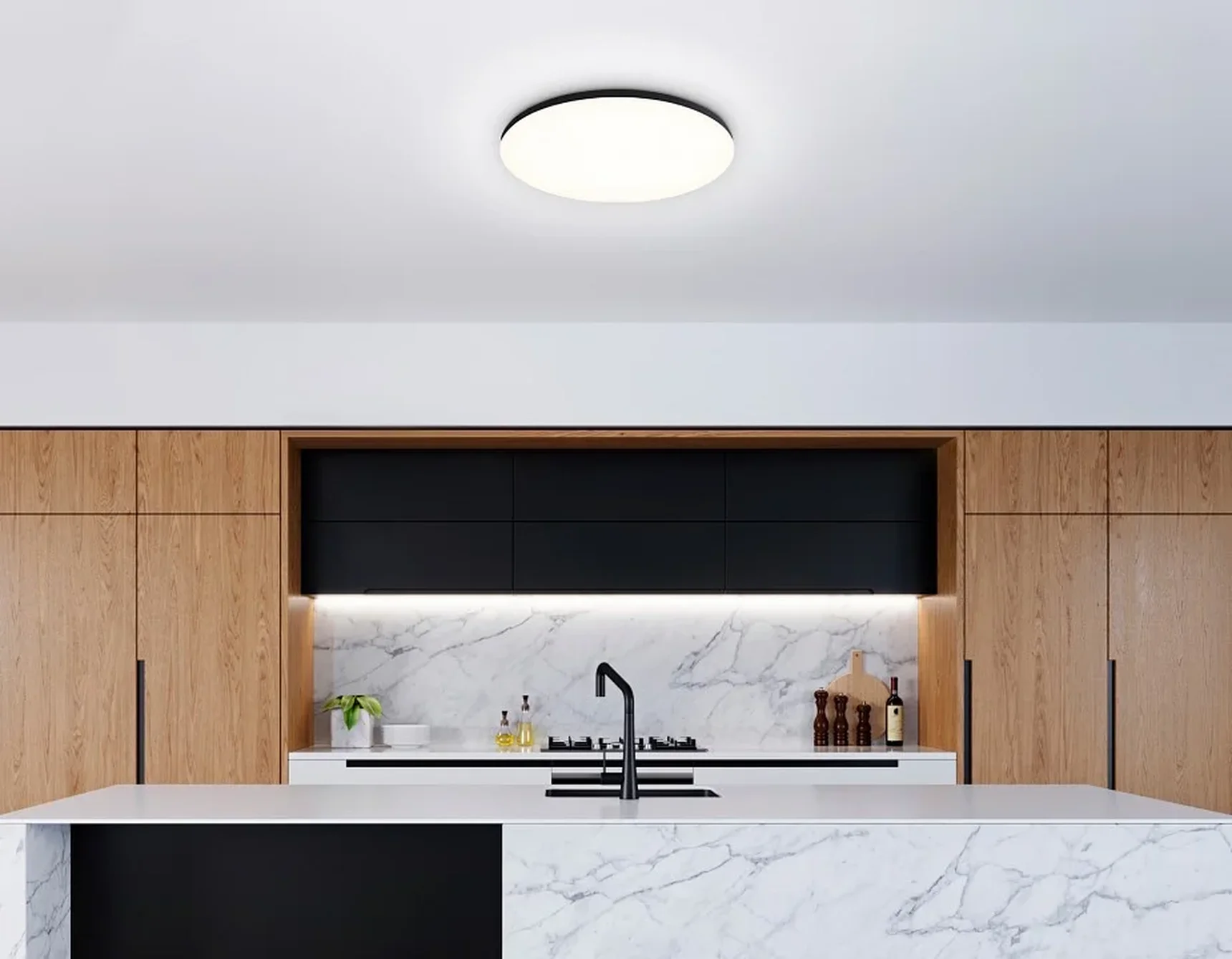 Умный светодиодный светильник Smart Ambrella Light 20W с Wi-Fi, Яндекс Алисой, Tuya, Smart Home, Alexa и ИК пультом FZ2004 BK черный IP54