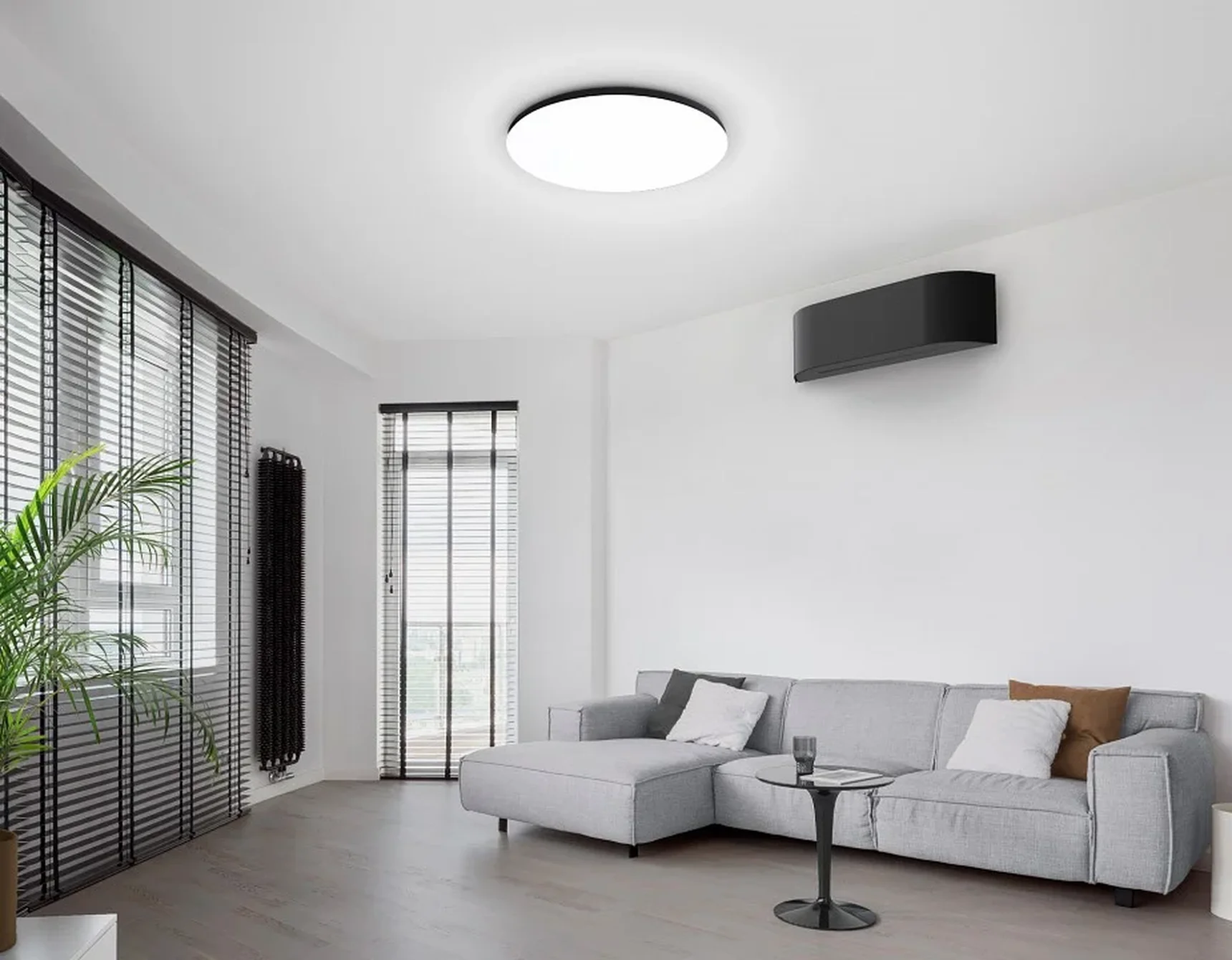 Умный светодиодный светильник Smart Ambrella Light 25W с Wi-Fi, Яндекс Алисой, Tuya, Smart Home, Alexa и ИК пультом FZ2005 BK черный IP54